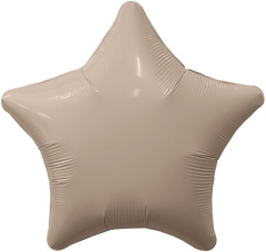 Шар (19''/48 см) Звезда, Мистик, Кофе Латте, Сатин, 1 шт.