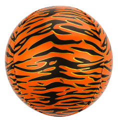 Шар 3D (22"/56 см) Сфера, Сафари, Тигр, 1 шт.