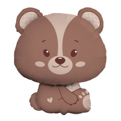 Шар (13"/33 см) Мини-фигура, Медвежонок, Волшебный лес, 1 шт.